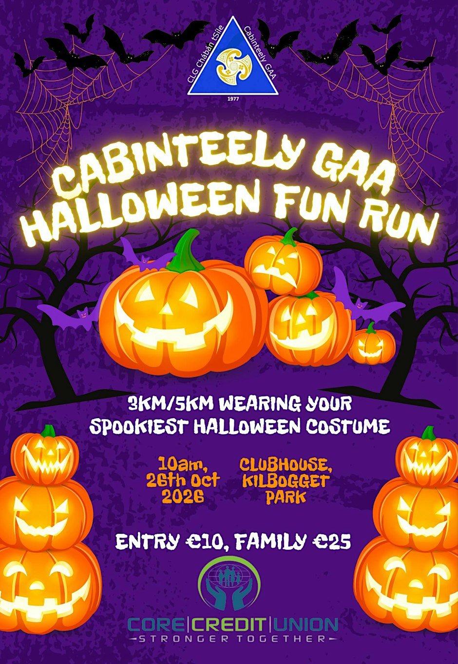 Cabinteely GAA Halloween 5km/3km Fun Run Logo