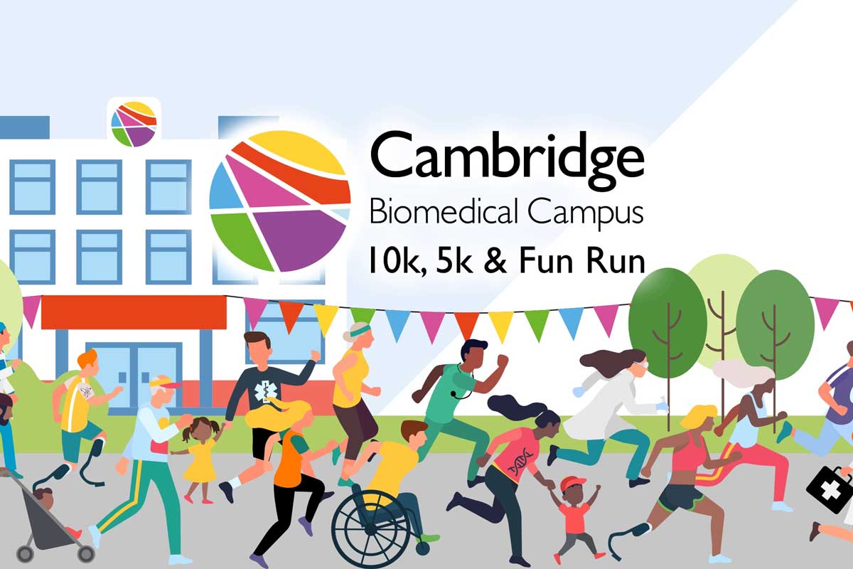 Cambridge Biomedical Campus 10k, 5k and Fun Run Logo