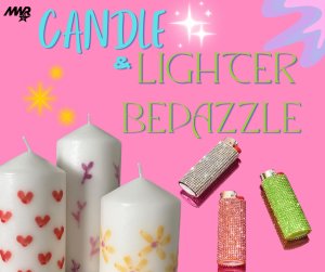 Candle and Lighter Bedazzling Logo