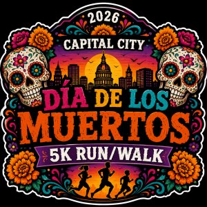 Capital City Dia de Los Muertos 5k Run/Walk/Roll Logo