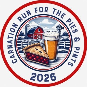 Carnation's Run for the Pies and Pints! 5k Run Logo