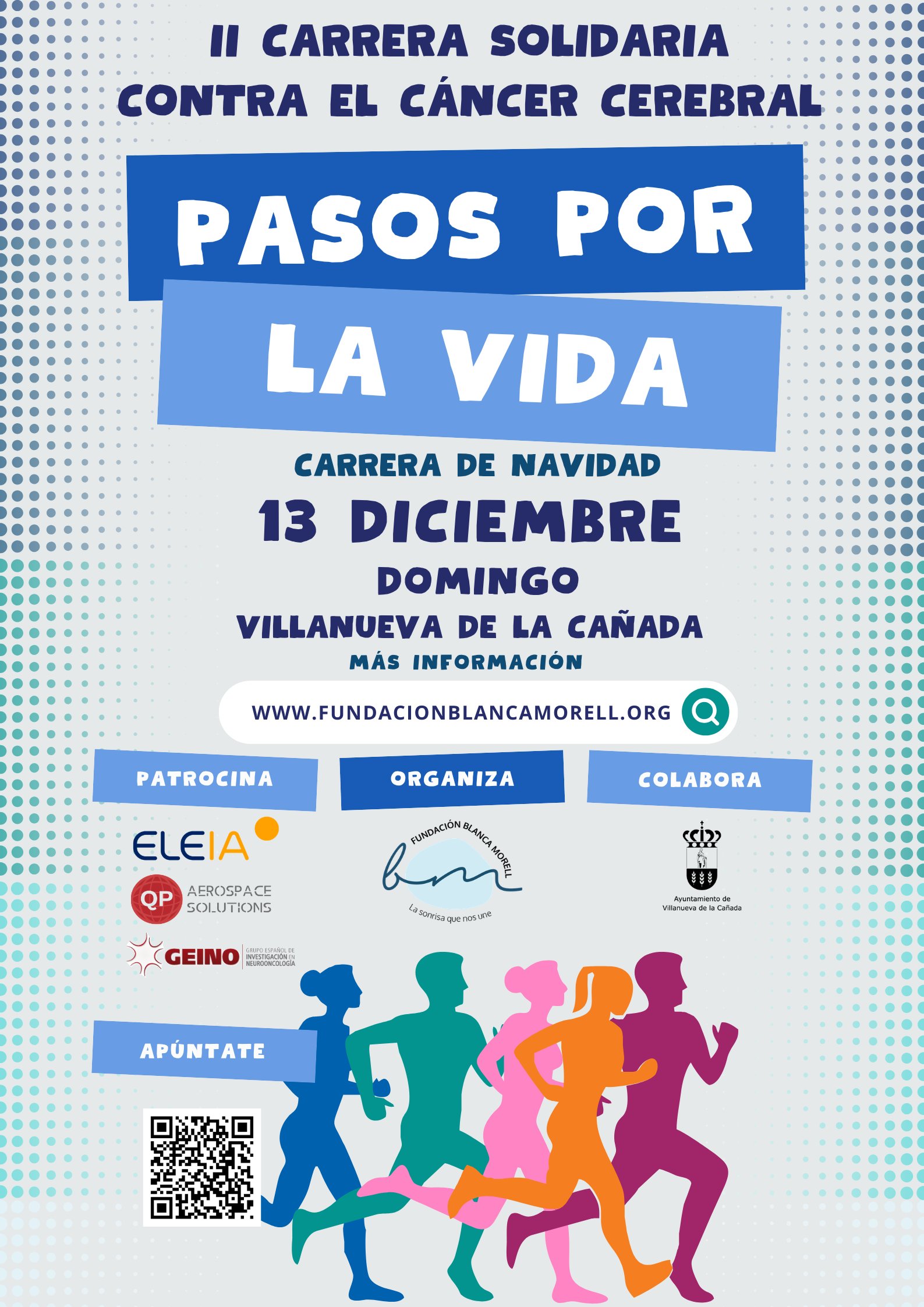 Carrera Navidad "Pasos por la vida" Villanueva de la Cañada/ Fundación Blanca Morell 26 Logo
