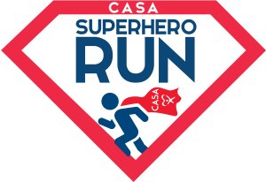 CASA Superhero 5K and Kids 1 Mile Logo