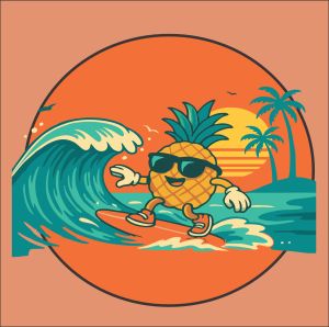 CATCH THE PINEAPPLE WAVE Logo