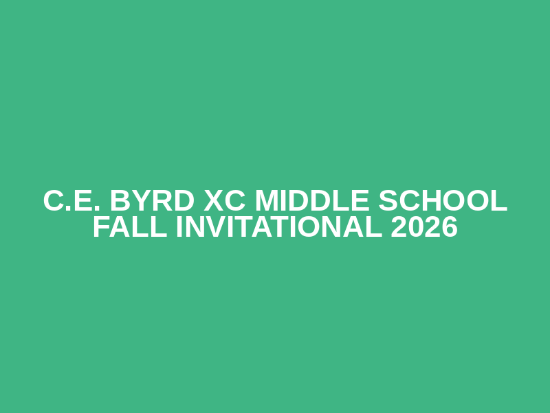 C.E. Byrd XC Middle School Fall Invitational 2026 Logo