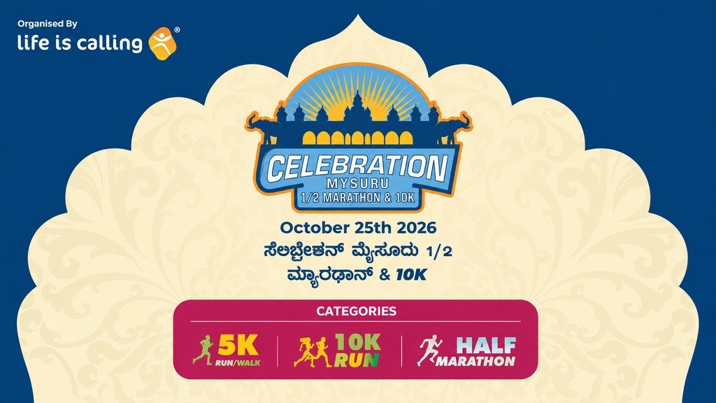 Celebration Mysuru 1/2 Marathon and 10k 2026 Logo