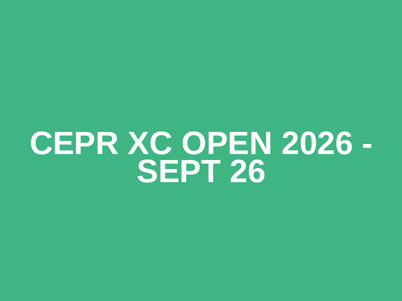 CEPR XC Open 2026 - Sept 26 Logo