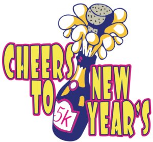 Cheers to New Years 5K Logo