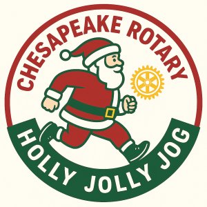 Chesapeake Rotary Holly Jolly Jog Race and Fun Run presented by the YMCA of South Hampton Roads Logo