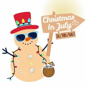 Christmas 5K/10K/Half Marathon in July - Winston Salem Logo