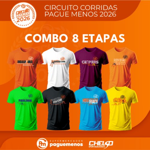 CIRCUITO DE CORRIDAS PAGUE MENOS 2026 - COMBO TODAS AS ETAPAS