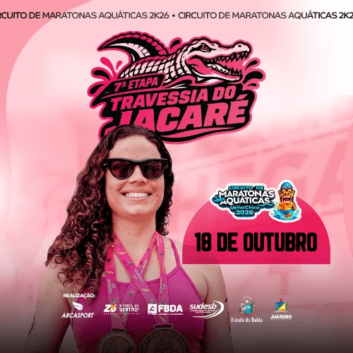 CIRCUITO DE MARATONAS AQUATICAS VELHO CHICO 2026 | 7ª ETAPA - TRAVESSIA DO JACARÉ Logo