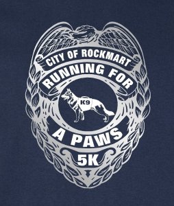 City of Rockmart - "Running for a Paws" 5K Logo