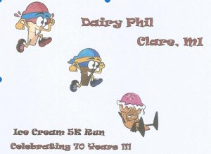 Clare Dairy Phil Ice Cream Summerfest 5K Logo