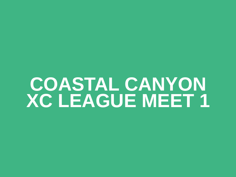 Coastal Canyon XC League Meet 1 Logo