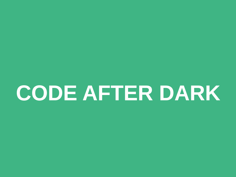 CODE After Dark Logo