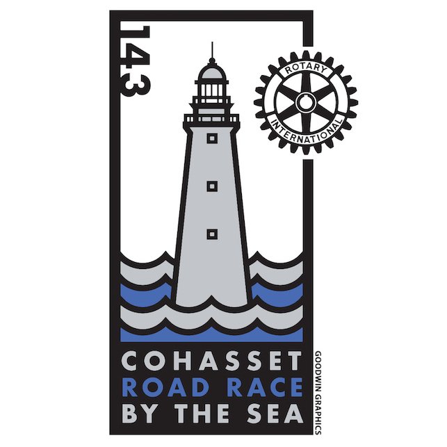 Cohasset Road Race by the Sea 2026 50th Anniversary Logo