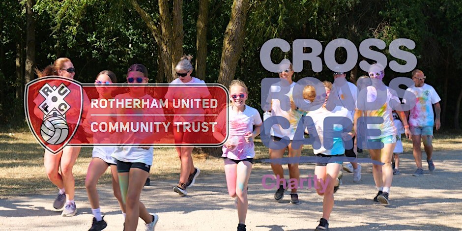 Colour Dash 2027 with RUCT and Crossroads Care Logo
