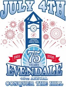 Conquer the Hill 10k Run/4.5 Mile Walk Logo