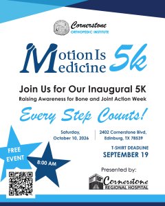 Cornerstone Orthopedic Institute Inaugural Motion is Medicine 5k Run/Walk