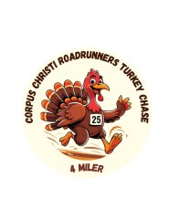 Corpus Christi Roadrunners Turkey Chase 4 Miler Logo
