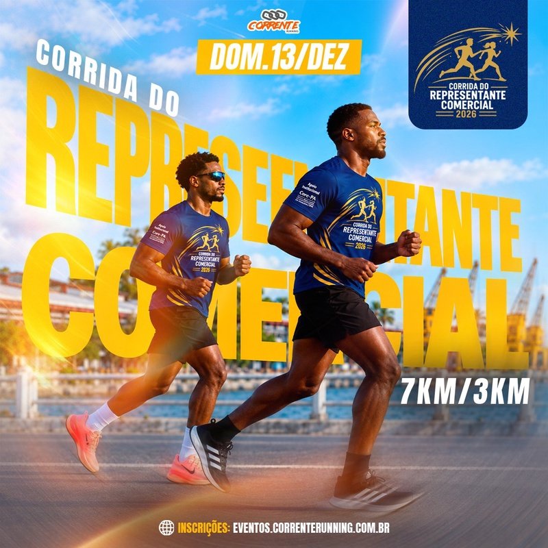 Corrida e Caminhada Representante Comercial 2026 Logo