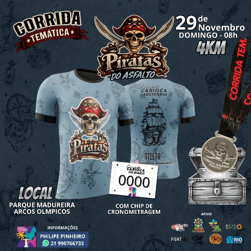 CORRIDA E CAMINHADAS PIRATAS DO ASFALTO Logo