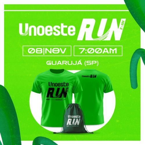 CORRIDA UNOESTE RUN 5K E 10K GUARUJÁ 2026 Logo