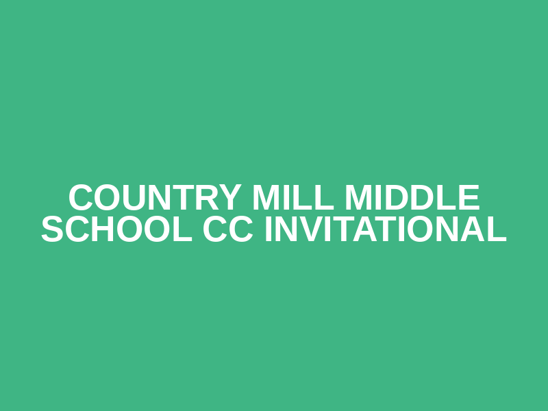 Country Mill Middle School CC Invitational Logo