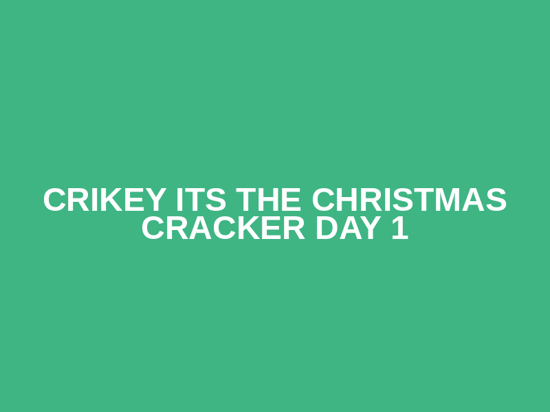 Crikey its the Christmas Cracker Day 1 Logo