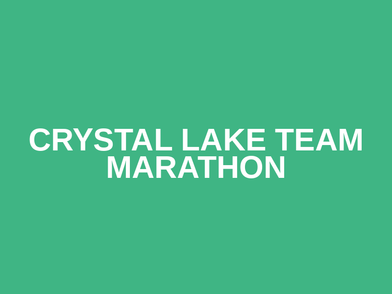 Crystal Lake Team Marathon Logo