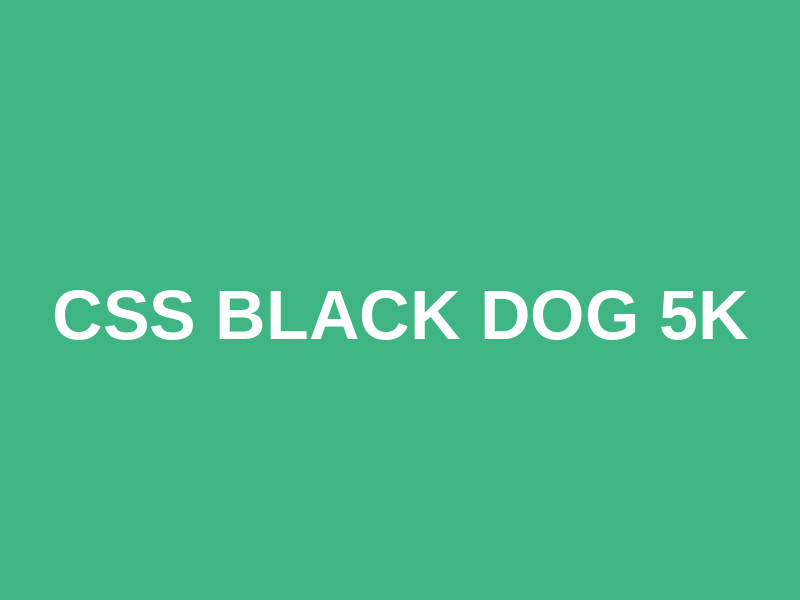 CSS Black Dog 5k Logo