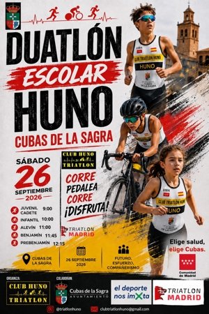 CTE26. DUATLÓN ESCOLAR HUNO CUBAS DE LA SAGRA Logo