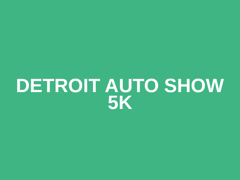Detroit Auto Show 5K Logo