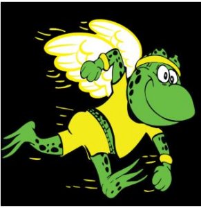 Dillsboro Homecoming Festival Flying Frog 5K Logo