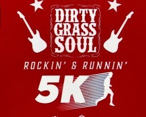 Dirty Grass Soul Rockin’ and Running 5k Logo