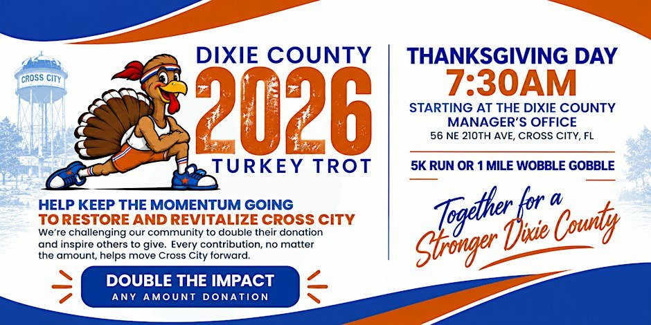 DIXIE COUNTY 2026 TURKEY TROT Logo