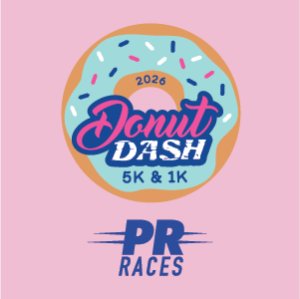 =PR= Races: Donut Dash 5K & 1K Logo