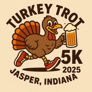 Downtown Jasper IN Turkey Trot 5K Logo