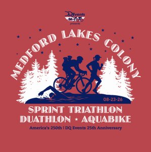 DQ 16th Annual Medford Lakes Colony Sprint Triathlon, Duathlon, & Aquabike *# Logo