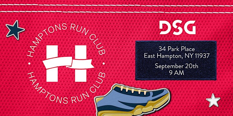 DSG x Hamptons Run Club Pre-Marathon Kick Off Party Logo