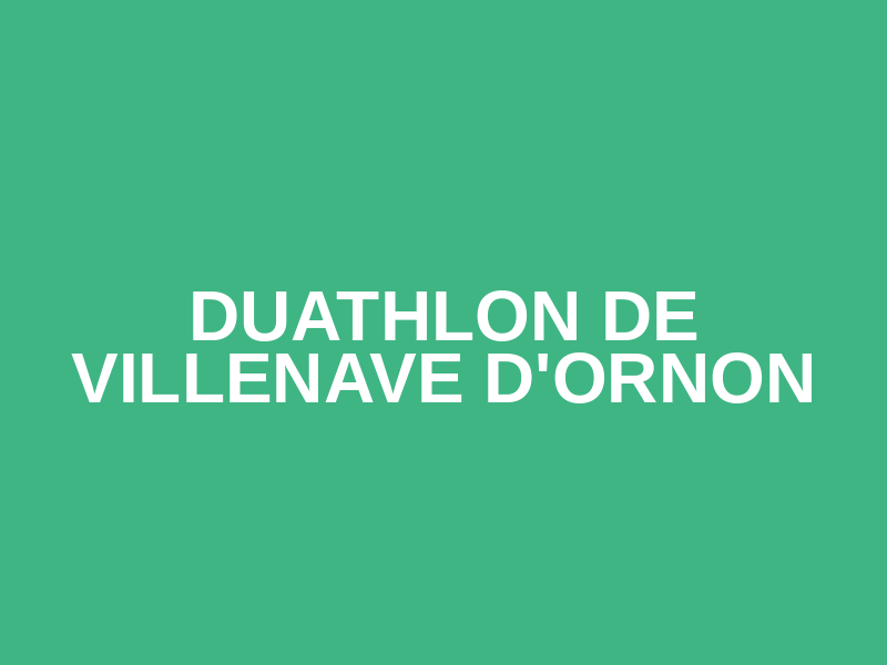 Duathlon de Villenave d'Ornon