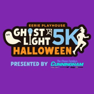 Eerie Playhouse Ghostlight Halloween 5K Presented by Cunningham Chrysler of Edinboro Logo