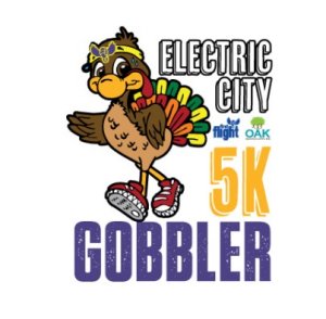 Electric City Gobbler Thanksgiving Day Tradition Logo