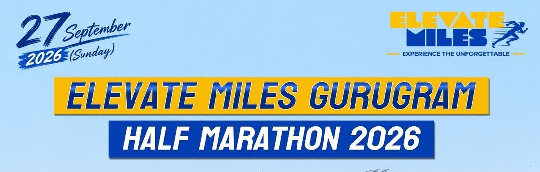 Elevate Miles – Gurugram Half Marathon 2026 Logo