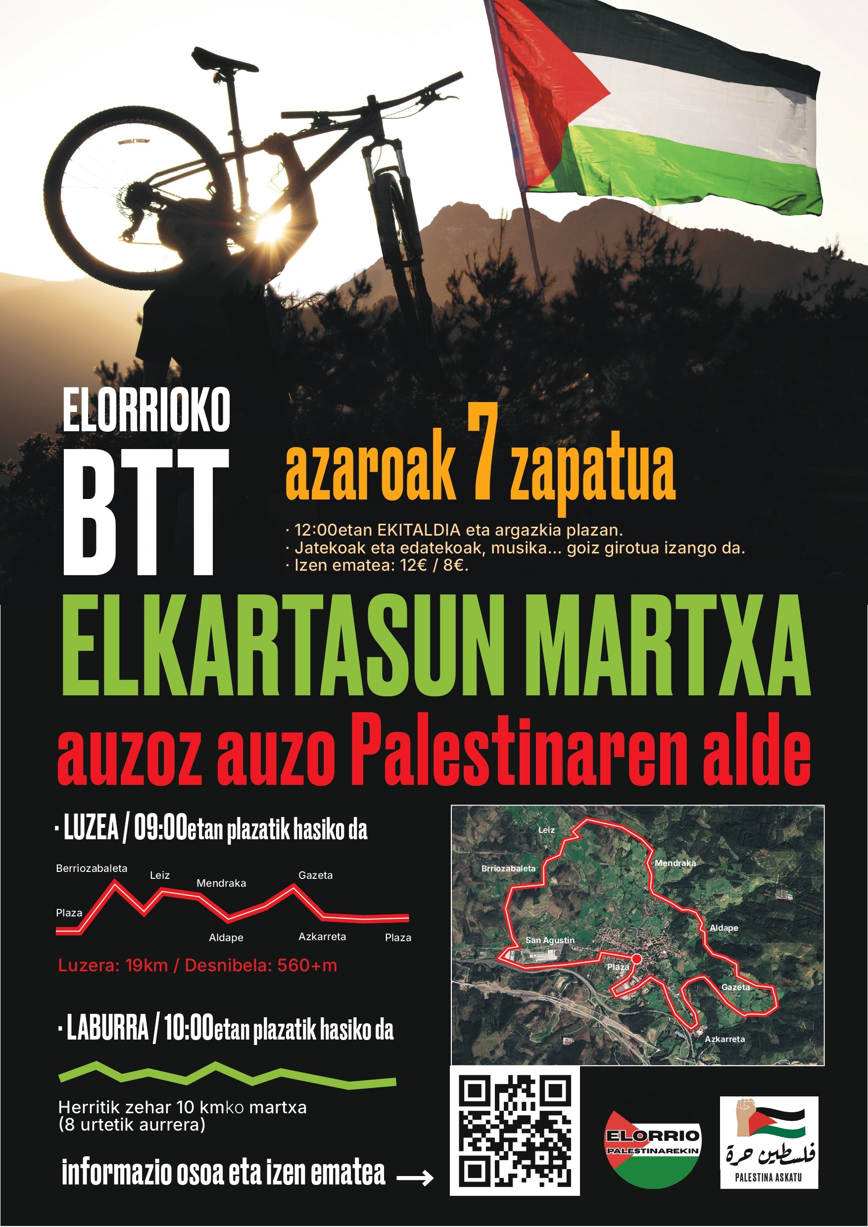 Elorrioko BTT Elkartasun Martxa Palestinaren Alde! Logo