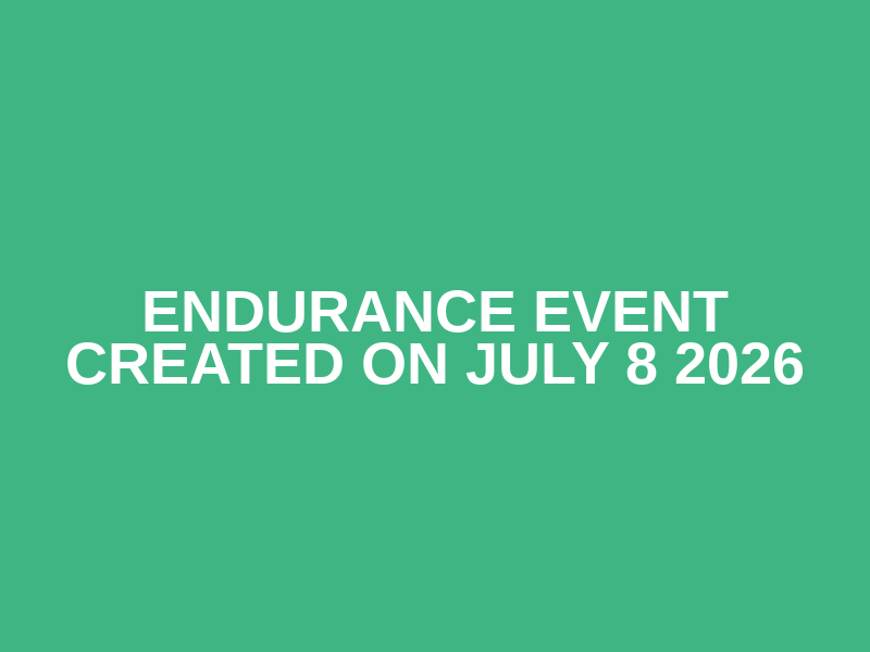 endurance event created on July 8 2026 Logo