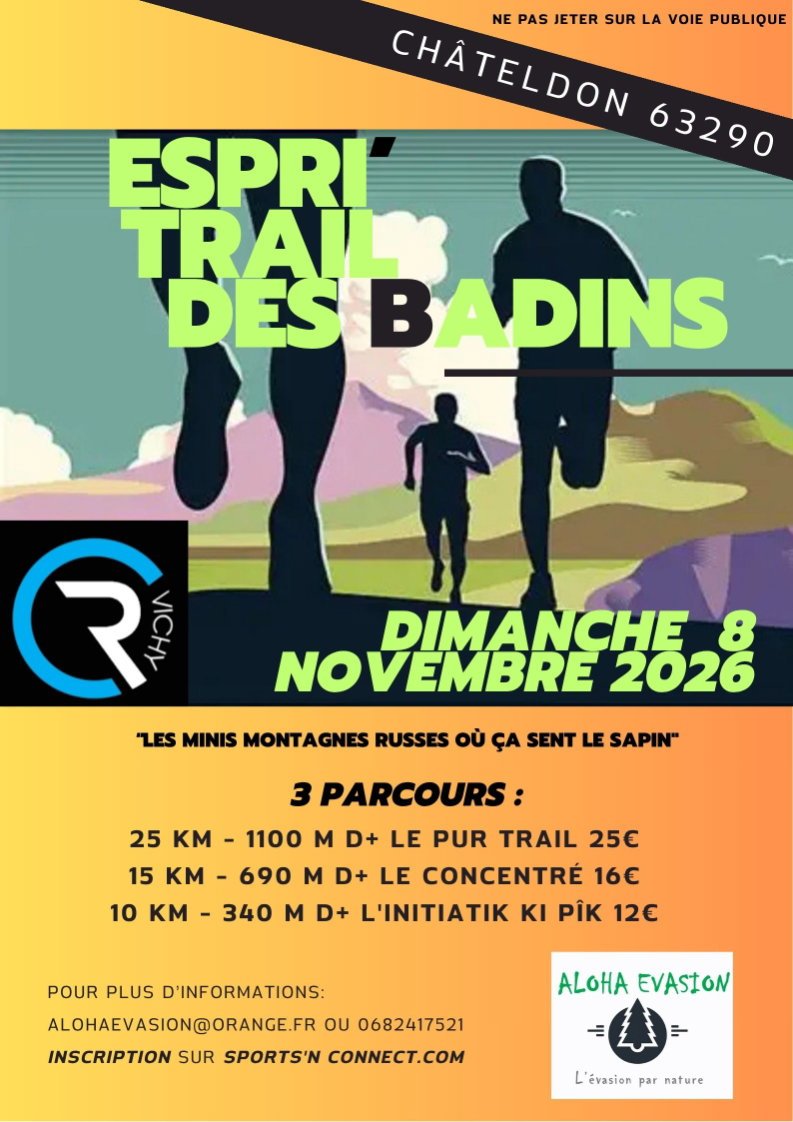 Espri' Trail des Badins Châteldon Logo