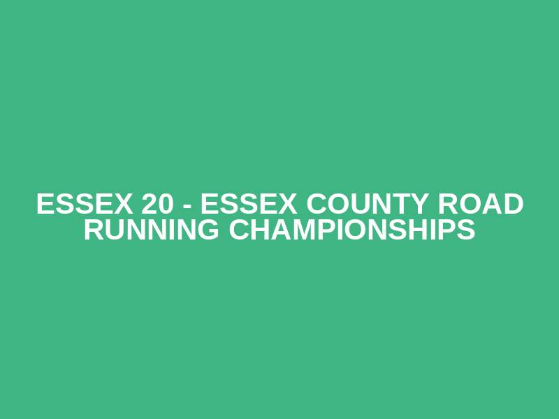 Essex 20 - Essex County Road Running Championships Logo