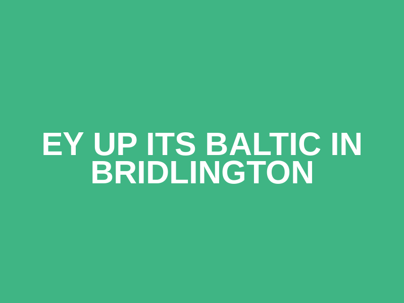 Ey up Its Baltic in Bridlington Logo